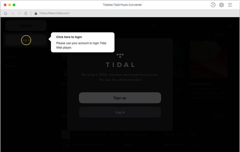 tidal login