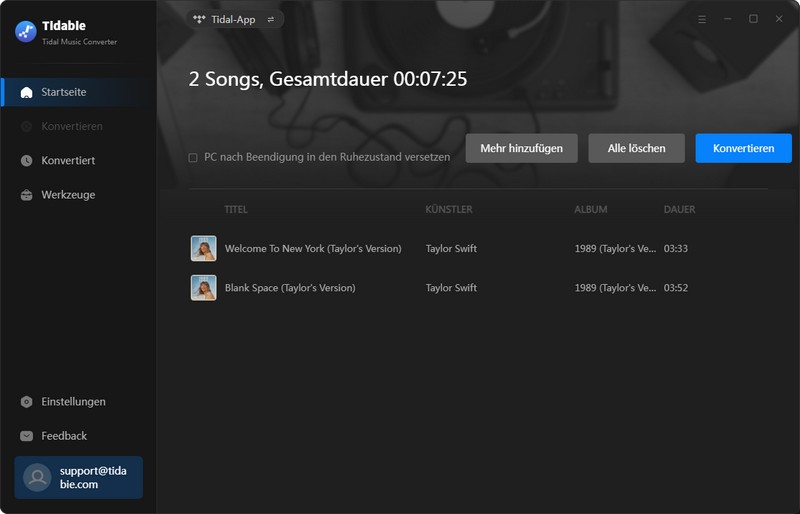 Tidal-Musik in MP3 konvertieren