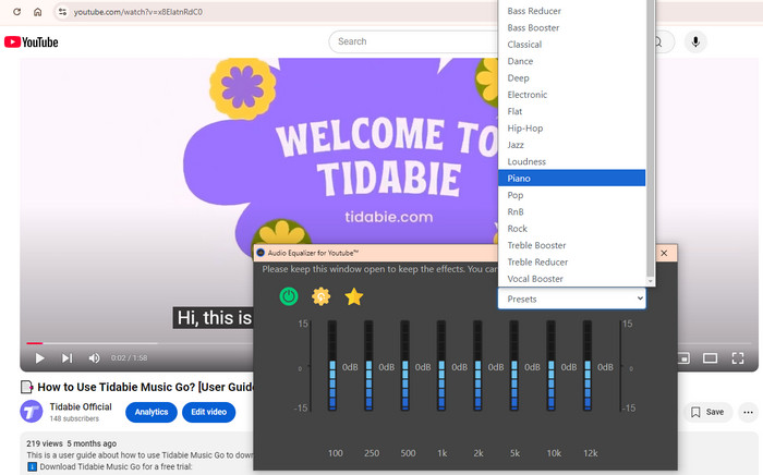 Audio Equalizer for YouTube