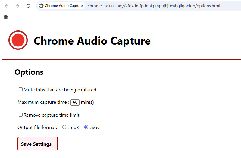 chrome audio capture