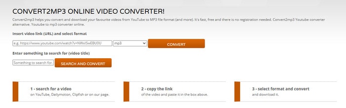 convert2mp3 interface