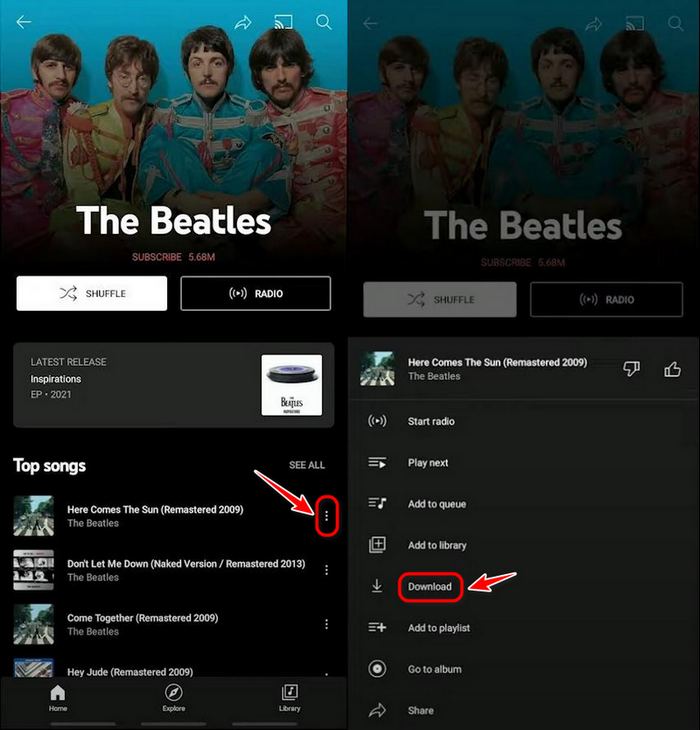 download youtube music on android