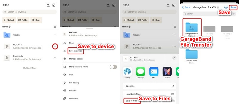 save music to dropbox