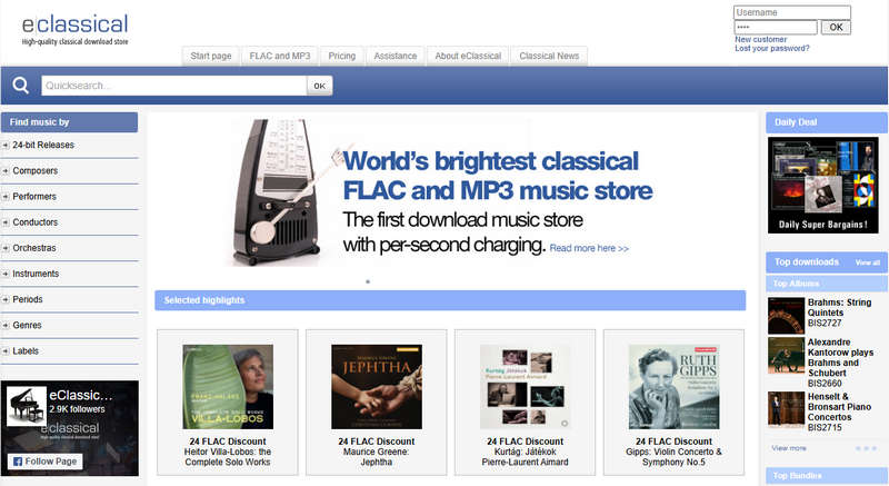 free flac music downloader : eclassical