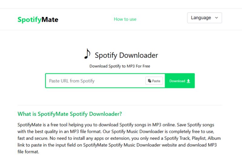 spotify to mp3 converter: spotifymate