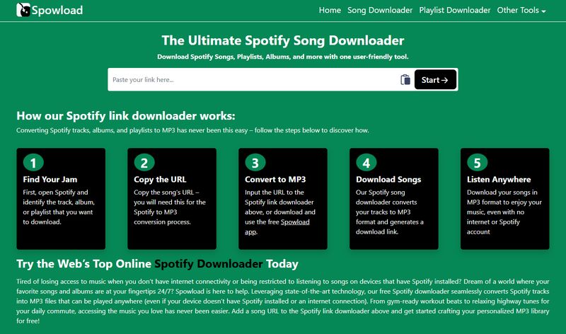 spotify to mp3 converter: spowload
