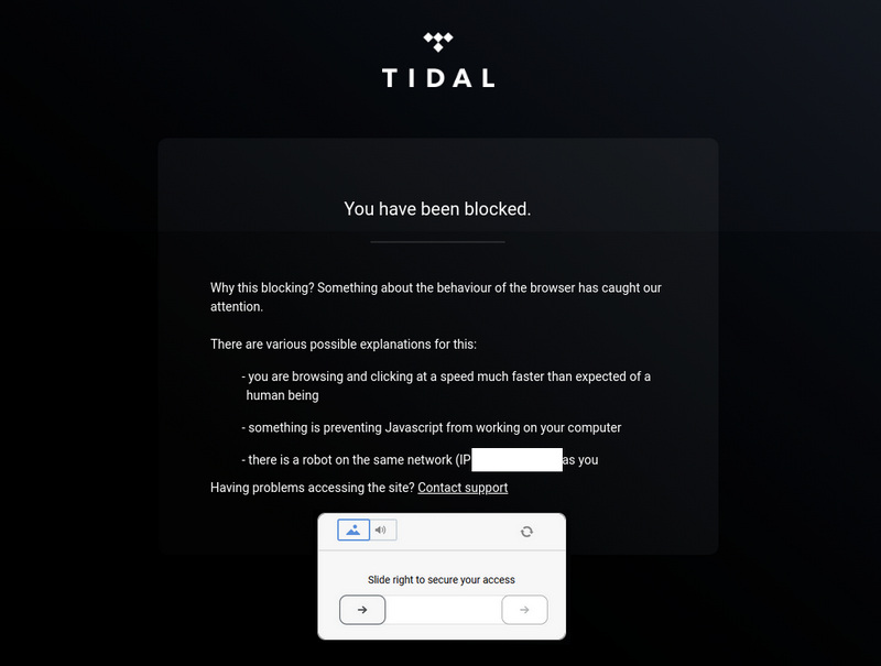 tidal blocked