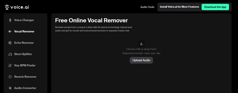 Voice.ai Online Vocal Remover