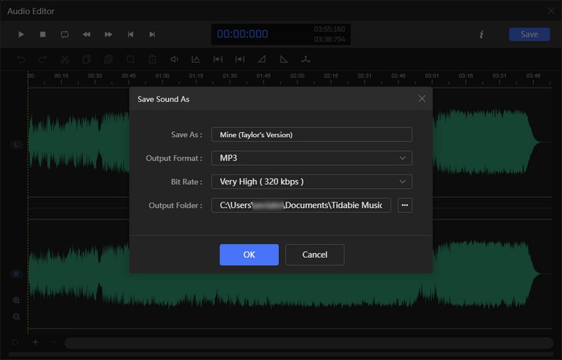 audio editor settings