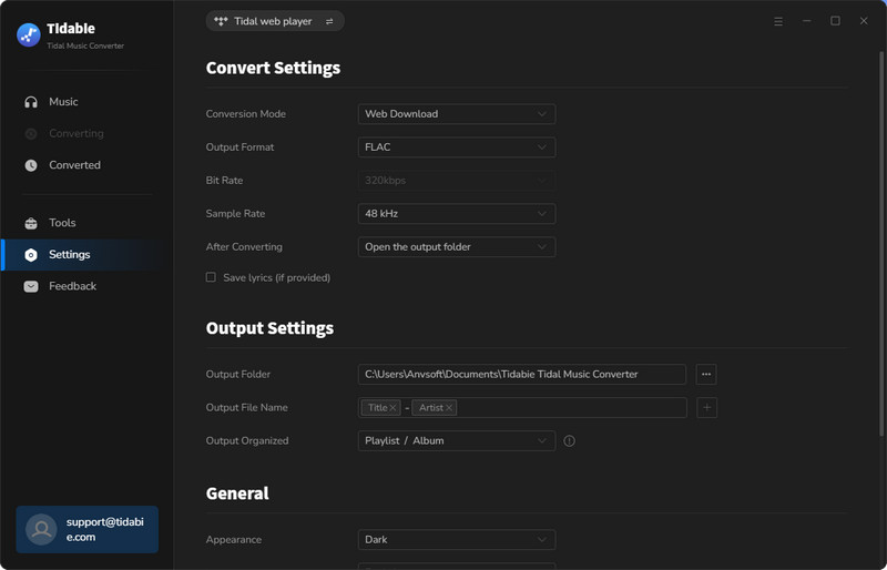 change output format as FLAC