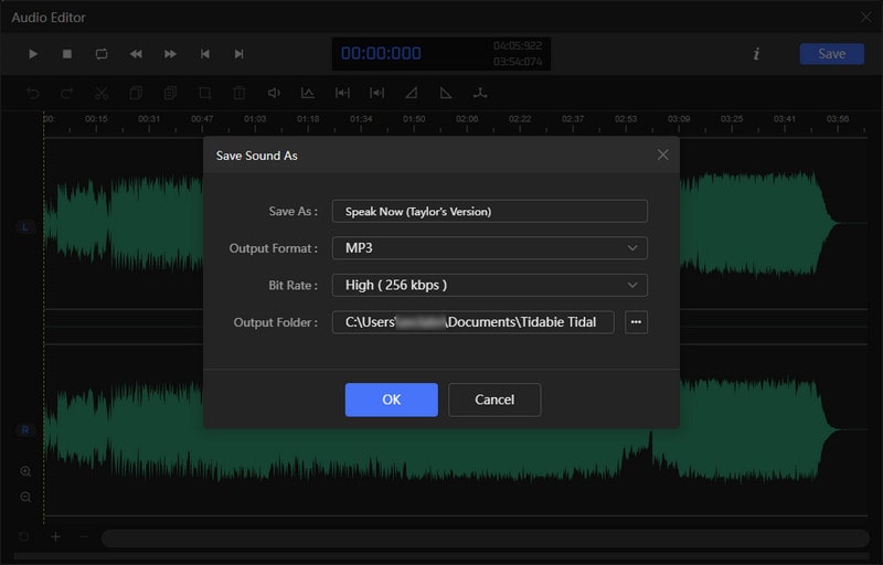 audio editor settings